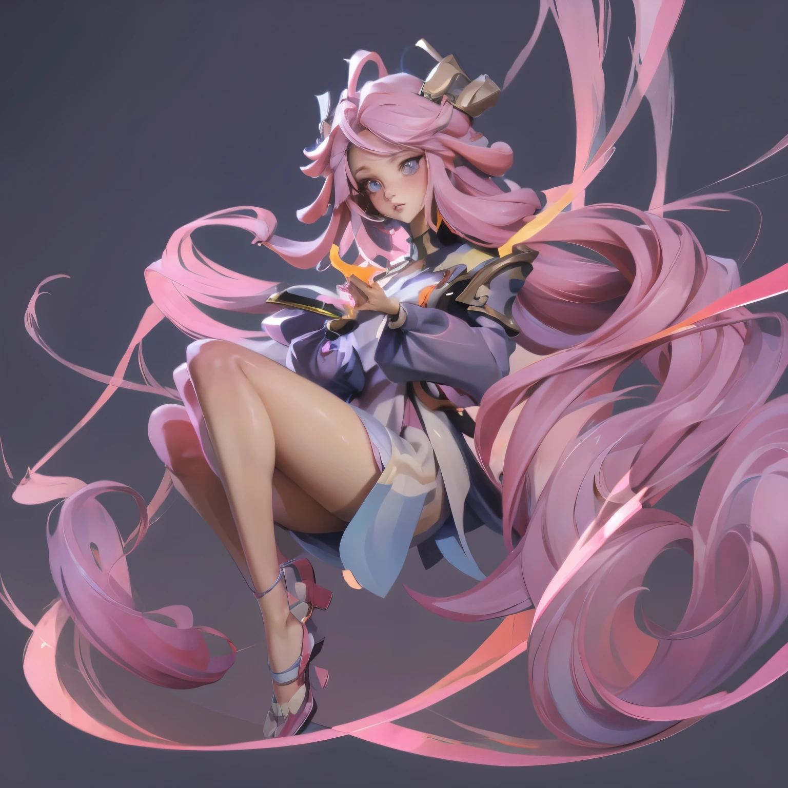 masterpiece, best quality,lacus-bk, 1 Girl, Solitary, Long hair, Pink Hair, very Long hair, blue eyes,