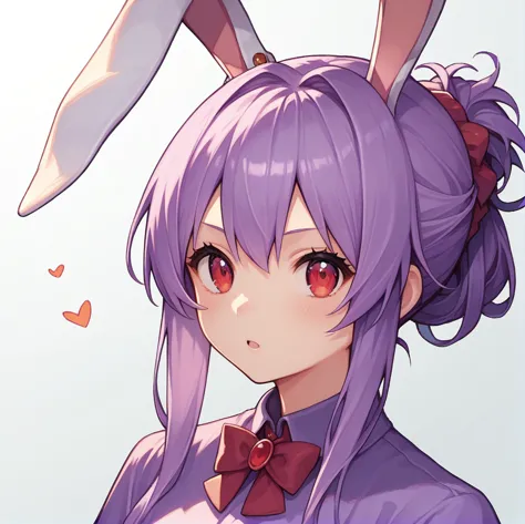 score_9, score_8_up, score_8, score_9, 1 girl,  source_anime,  reisen udongein inaba, purple hair, red eyes, rabbit ears, rabbit...