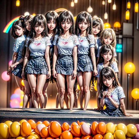 ((ExtremelyDetailed (PUNIPUNI KAWAII 12 Girls in a row:1.37) Shibuya Hachiko-mae scramble crossing)), (masterpiece 8K TopQuality...