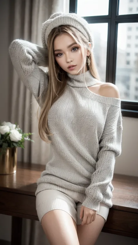 sweater　Ukrainian beauty　Glamour

