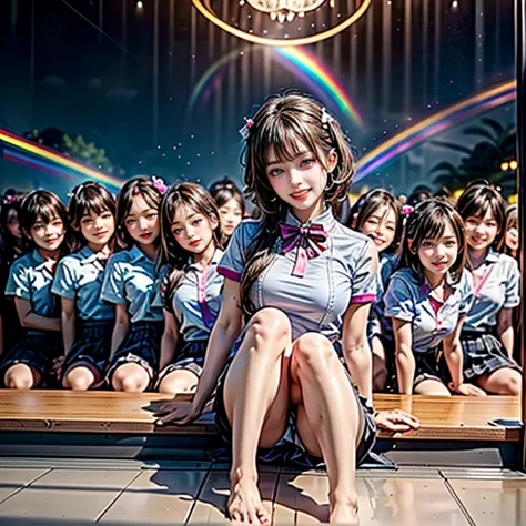 ((ExtremelyDetailed (PUNIPUNI KAWAII 12 Girls in a row:1.37) Shibuya Hachiko-mae scramble crossing)), (masterpiece 8K TopQuality...
