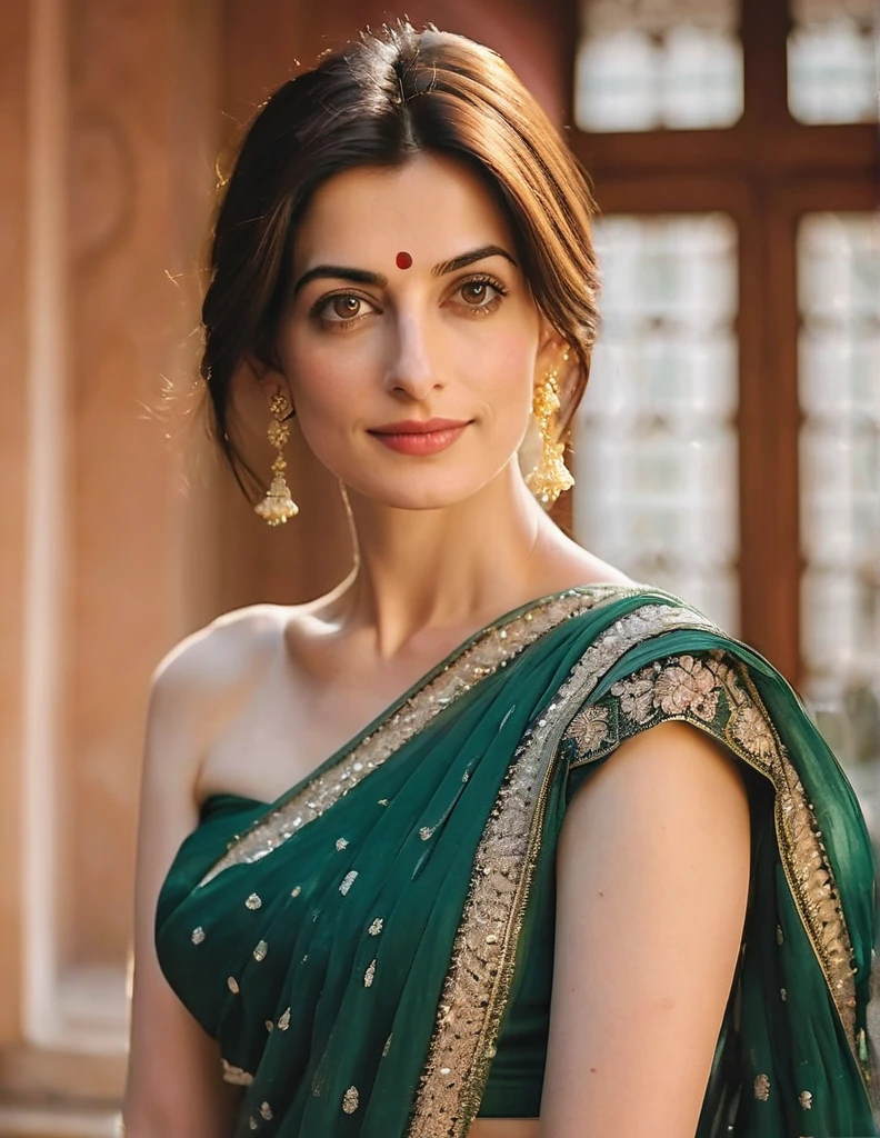 A stunning portrait of an Indian milf woman, reminiscent of Anne Hathaway -  SeaArt AI