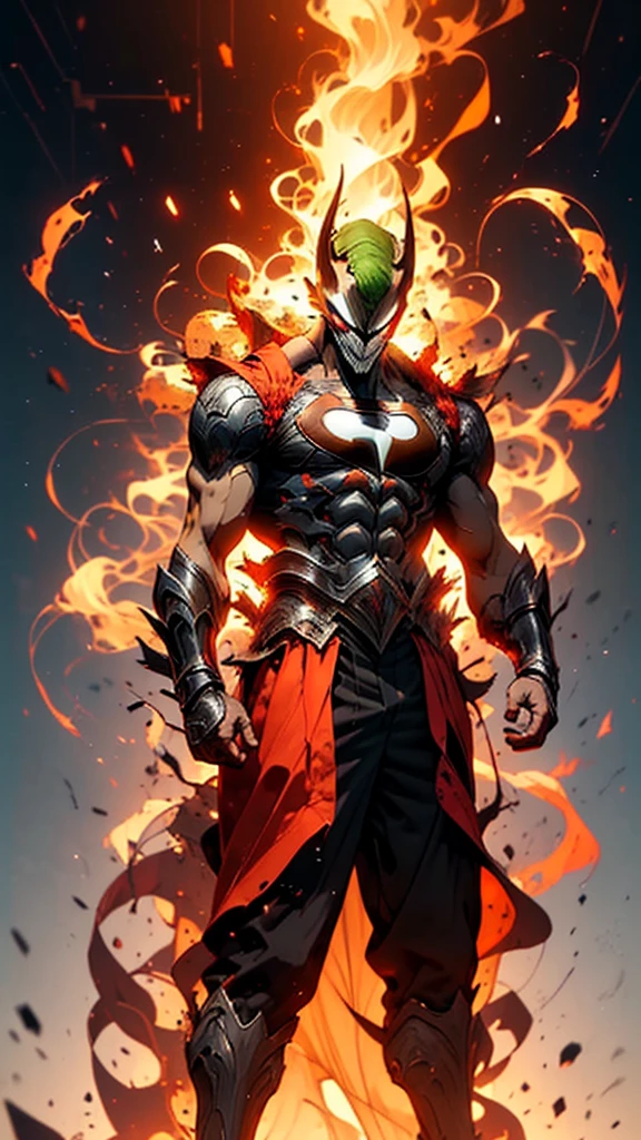 ((master part)), (extremely high quality))), (character design sheet, National costume, Same character, headpe, boku, back), illustration, the guy from 8, fully body, Silver hair, eye hair, Beautiful  eyes, Princess Court, Scenery of lightning and firestorms, Dragons in the background, (joker background with red rays) ( master part:1.2), (best quality:1.3)