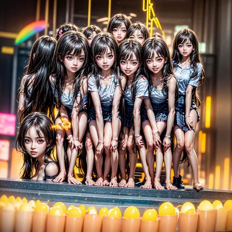 ((ExtremelyDetailed (PUNIPUNI KAWAII 12 Girls in a row:1.37) Shibuya scramble crossing)), (masterpiece 8K TopQuality:1.2) (Profe...