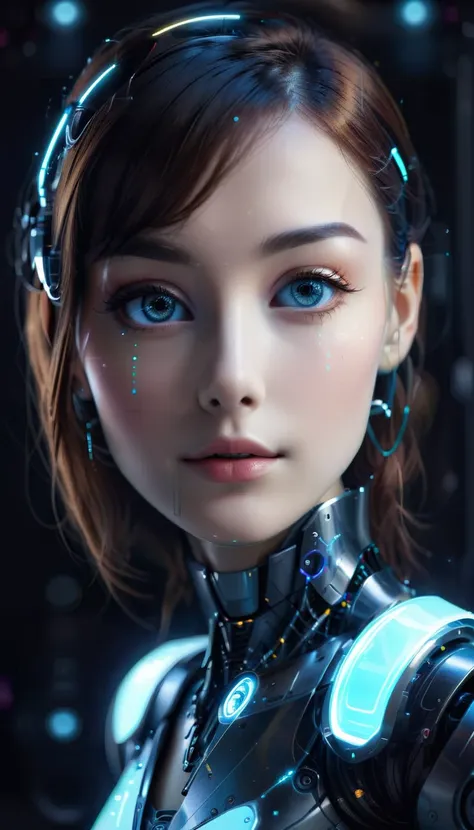 (modern, ellegant, beautiful and smart robot assistant), (icon), (futurist)