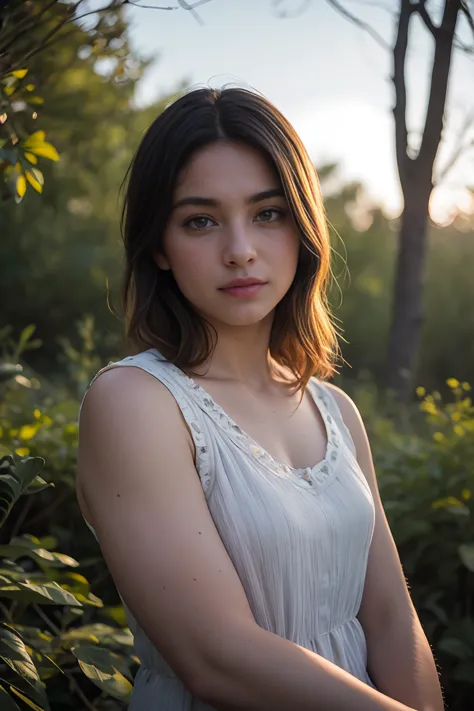 portrait, shot on leica, shadowplay, gorgeous lighting, subtle pastel hues, outdoors