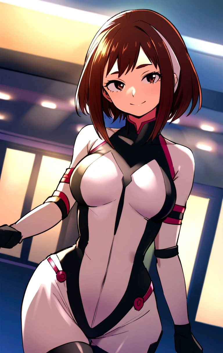 16K.My Hero Academia、Model: Ochaco Uraraka、Sexy outfit、Wink、 - SeaArt AI