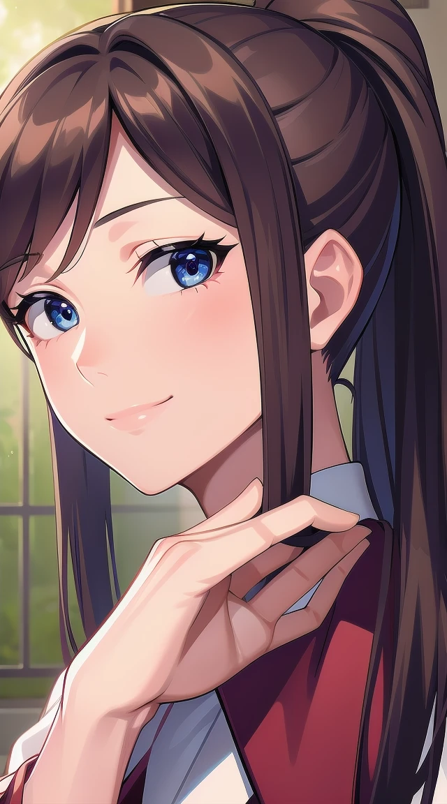 1girl,brown hair
BREAK ((emaskye, (ponytail, brown hair, labcoat),armband, eyewear on head:1))
BREAK ((smiling:1.1))
BREAK indoors,
BREAK looking at viewer, 
BREAK (masterpiece:1.2), best quality, high resolution, unity 8k wallpaper, (illustration:0.8), (beautiful detailed eyes:1.6), extremely detailed face, perfect lighting, extremely detailed CG, (perfect hands, perfect anatomy),