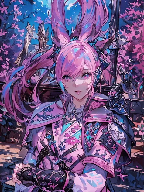 Closeup of a costumed person with pink hair, final fantasy style 14, Final Fantasy 1 4, Final Fantasy 1 4 screenshot, ffxiv ciel...