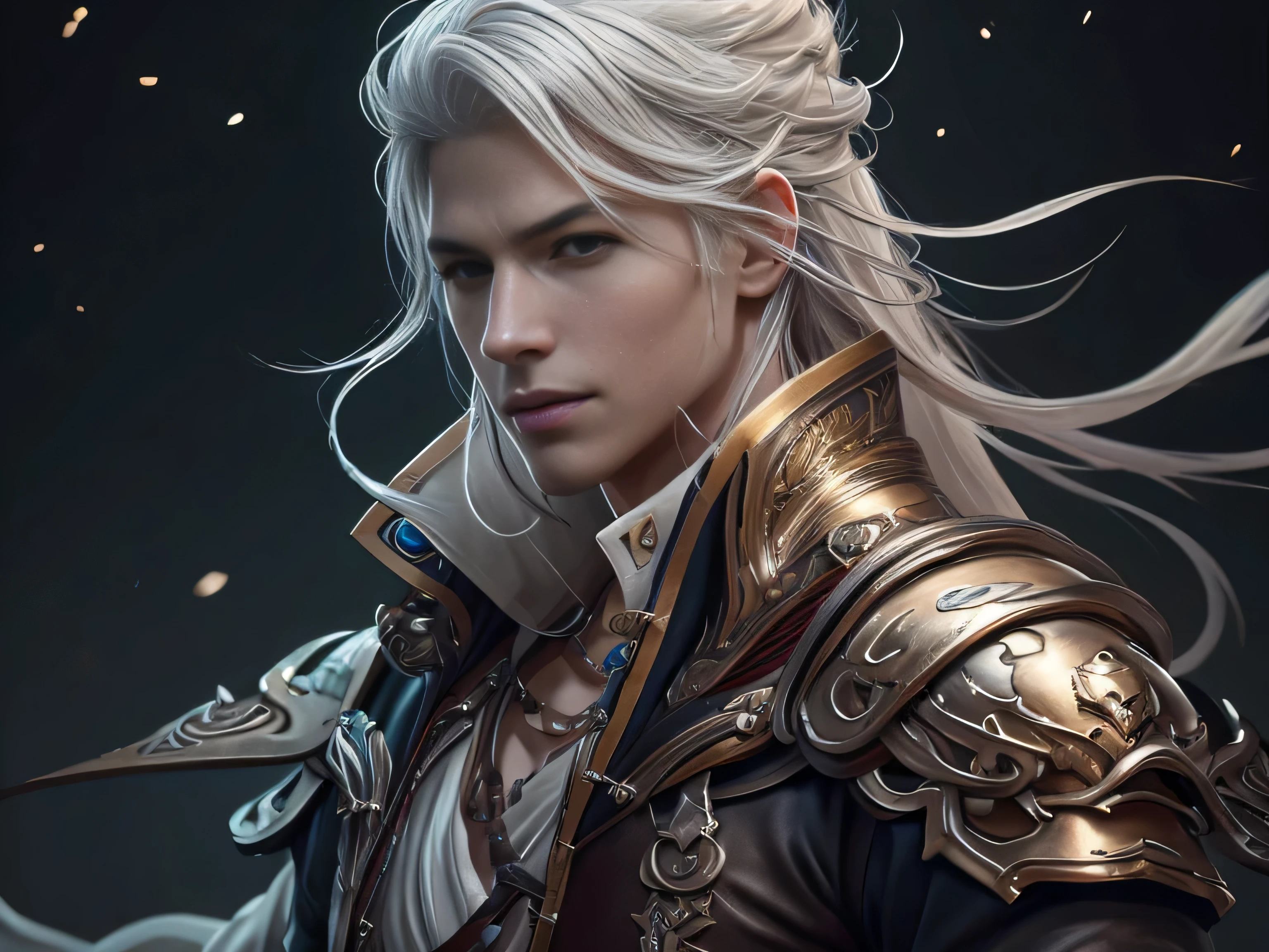 (Best Quality, 8K, Masterpiece, HDR, Soft Lighting, Picture Perfect, Realistic, Vivid), Male Humanoid Dragon (1.0), 1 Guy, Perfect Face, Super Detailed Photo of a Gorgeous Humanoid Dragon Man with Long White Hair, Side by Side lies a white dragon, Beautiful anime fantasy, background blur, anime fantasy, work in the style of Gouves, realism: 1.37, long white hair, plump lips, (Ultra high quality fantasy art), Masterpiece, male model, male character ultra high quality designs, detailed 8k anime art, realistic anime art, highest quality wallpapers, intricate ultra high quality accurate male characters faces, high quality designs and accurate physics (fantasy - ultra high quality art), dark fantasy style), masterpieces, super high quality quality characters, anime resolution - 8K, realistic anime art, wallpapers with the highest quality illustrations, ultra-high detail faces, high-quality design and accurate physics), color, depth of field, shadows, ray tracing, high-quality execution. -high quality and 8K resolution, (Accurate simulation of the interaction of light and materials)], [High-quality hair detail [Read more about beautiful and shiny white hair]], (Beautifully detailed hands [perfect fingers [Perfect nails]]], (perfect anatomy ( perfect proportions)))) [[Full-length]], [Perfect combination of colors (Accurate imitation of the interaction of light and material)], [art that conveys the meaning of the story](modified)