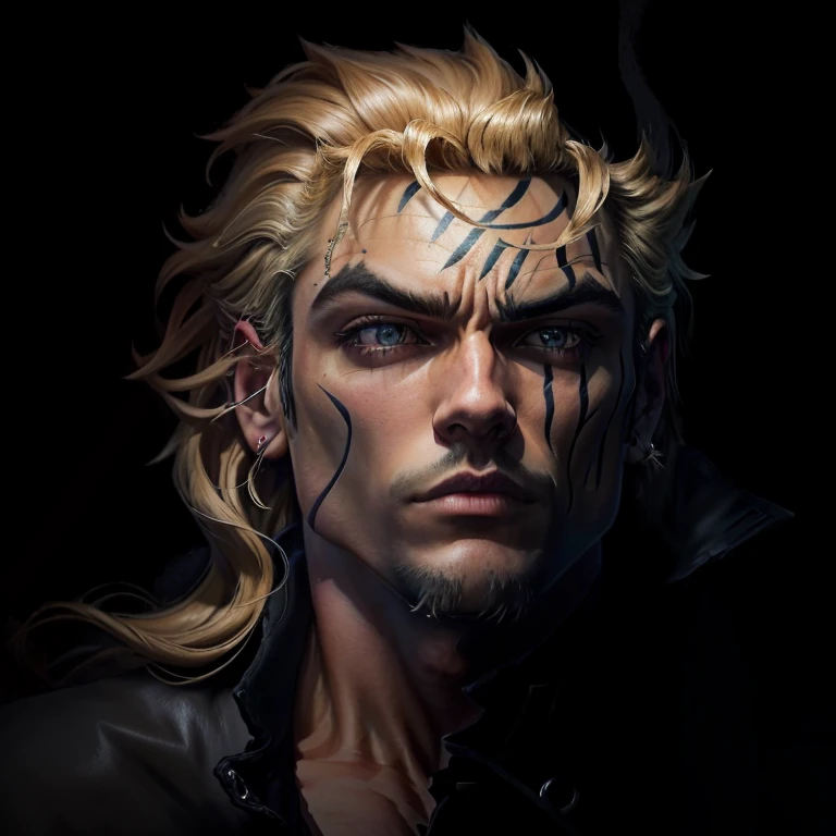 a close up of a man with a tattoo on her arm, joseph joestar, dio brando, gyro zeppeli, giorno giovanna, kentaro miura manga art style, in jojo\'s bizarre adventure, jojo bizarre adventure, johan liebert mixed with alucard, jojo's bizarre adventure, johan liebert mixed with dante, dio, jojo\'s bizarre adventure