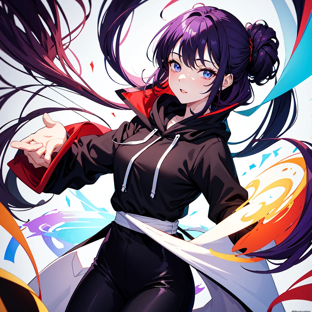 Mature face,tall, Wearing black tights,Blue Eyes,Dressed in maid uniform ,Updo, Wearing a hoodie, He wore black trousers, whole body黒の服, The skin is hidden　and (Ink blotches:1.1), (pale:1.2),(purple:1.2),(Red/Black:1.2), I was wearing long pants,cool,Dressed in a black robe, Toned body, Wine red hair, one big woman, Nervous,Cowboy Shot, sketch (Character design sheet, same characters, whole body, Three-View, front, ~ ~ ~ side, return),(Very bright:1.1), White Background, [1 Girl:7], (Tilt your head:1.2), ([sketch|watercolor \(Moderate\)]:1.15),Chaotic Abstract Background, Vector Trace, Gradient Blending, Bright colors, that&#39;wonderful, Very detailed, Complex, (Very low contrast:1.4)