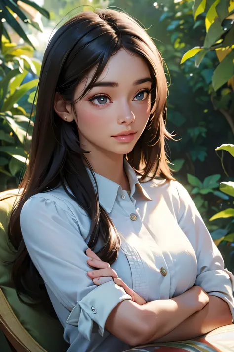 (best quality,4k,8k,highres,masterpiece:1.2),ultra-detailed,(realistic,photorealistic,photo-realistic:1.37),A girl in a garden,p...