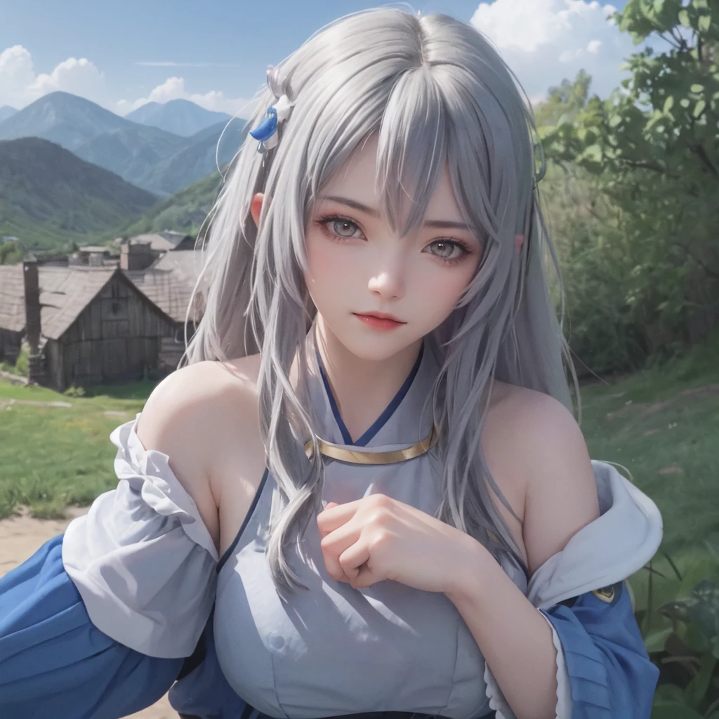 (best quality), masterpiece, Extremely detailed CG8K painting, high color, Extremely high color saturation, All colors are deepened, central composition, Extremely detailed light and shadow, The face and eyes are very detailed, medium length hair, sportswear, colorful clouds，beautiful nature，landscape，2 girls