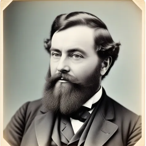Bearded man, Olmsted, William Adolph, tone mapped William Adolph, Promotional portrait, Portrait Image, William Murray, clement ...