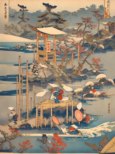Battle angel alita by katsushika hokusai