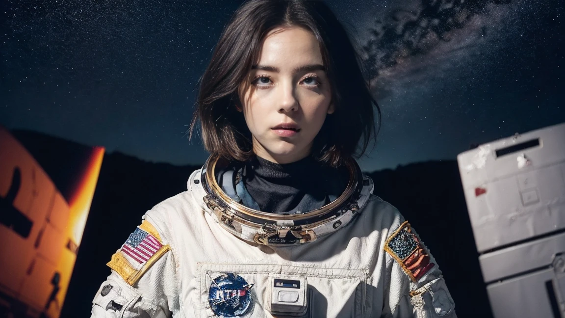 ((((劇的))), (((粗さ))), (((激しい))) The movie poster shows a young 女性((宇宙飛行士))が中心人物です。(彼女はポスターの中央に自信を持って立っている)。背景は暗くてざらざらしている，危険感と強い感情がある。The 記事 is bold and eye-catching，キャッチーなスローガンで，全体的なドラマと興奮を高める。カラーパレットは暗い色で占められている.，Dotted with bright colorake the poster それ&#39;座るmic and visually striking，tachi-e (雑誌:1.3), (表紙スタイル:1.3), ファッショナブルな, 女性, 活気のある, コスチューム, ポーズをとる, フロント,豊かな色彩，それ&#39;座る，背景，の要素，自信がある，急行，ホルター，声明，添付ファイル，コイル，周辺地域，性器に触れる，シーン，記事，カバー，大胆さ，注目を集める，タイトル，ファッショナブルな，フォント，キャッチーな，タイトル 大きい，頭いい、モダンな、傾向、私は集中する、ファッショナブルな、おしっこパンツや他の服.