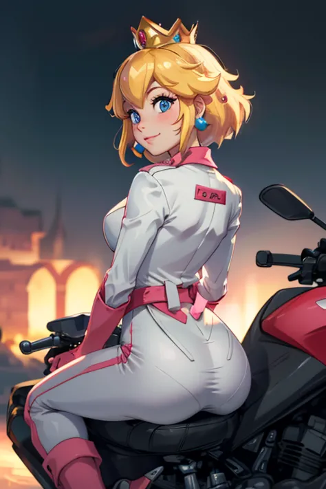 masterpiece, high quality, extremely detailed, 1girl, solo, ambient soft lighting, perfect lighting, princess_peach_mariokart_ou...