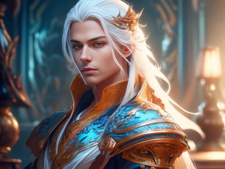 (Best Quality, 8K, Masterpiece, HDR, Soft Lighting, Picture Perfect, Realistic, Vivid), Male Humanoid Dragon (1.0), 1 Guy, Perfect Face, Super Detailed Photo of a Gorgeous Humanoid Dragon Man with Long White Hair, Side by Side lies a white dragon, Beautiful anime fantasy, background blur, anime fantasy, work in the style of Gouves, realism: 1.37, long white hair, plump lips, (Ultra high quality fantasy art), Masterpiece, male model, male character ultra high quality designs, detailed 8k anime art, realistic anime art, highest quality wallpapers, intricate ultra high quality accurate male characters faces, high quality designs and accurate physics (fantasy - ultra high quality art), dark fantasy style), masterpieces, super high quality quality characters, anime resolution - 8K, realistic anime art, wallpapers with the highest quality illustrations, ultra-high detail faces, high-quality design and accurate physics), color, depth of field, shadows, ray tracing, high-quality execution. -high quality and 8K resolution, (Accurate simulation of the interaction of light and materials)], [High-quality hair detail [Read more about beautiful and shiny white hair]], (Beautifully detailed hands [perfect fingers [Perfect nails]]], (perfect anatomy ( perfect proportions)))) [[Full-length]], [Perfect combination of colors (Accurate imitation of the interaction of light and material)], [art that conveys the meaning of the story](modified)