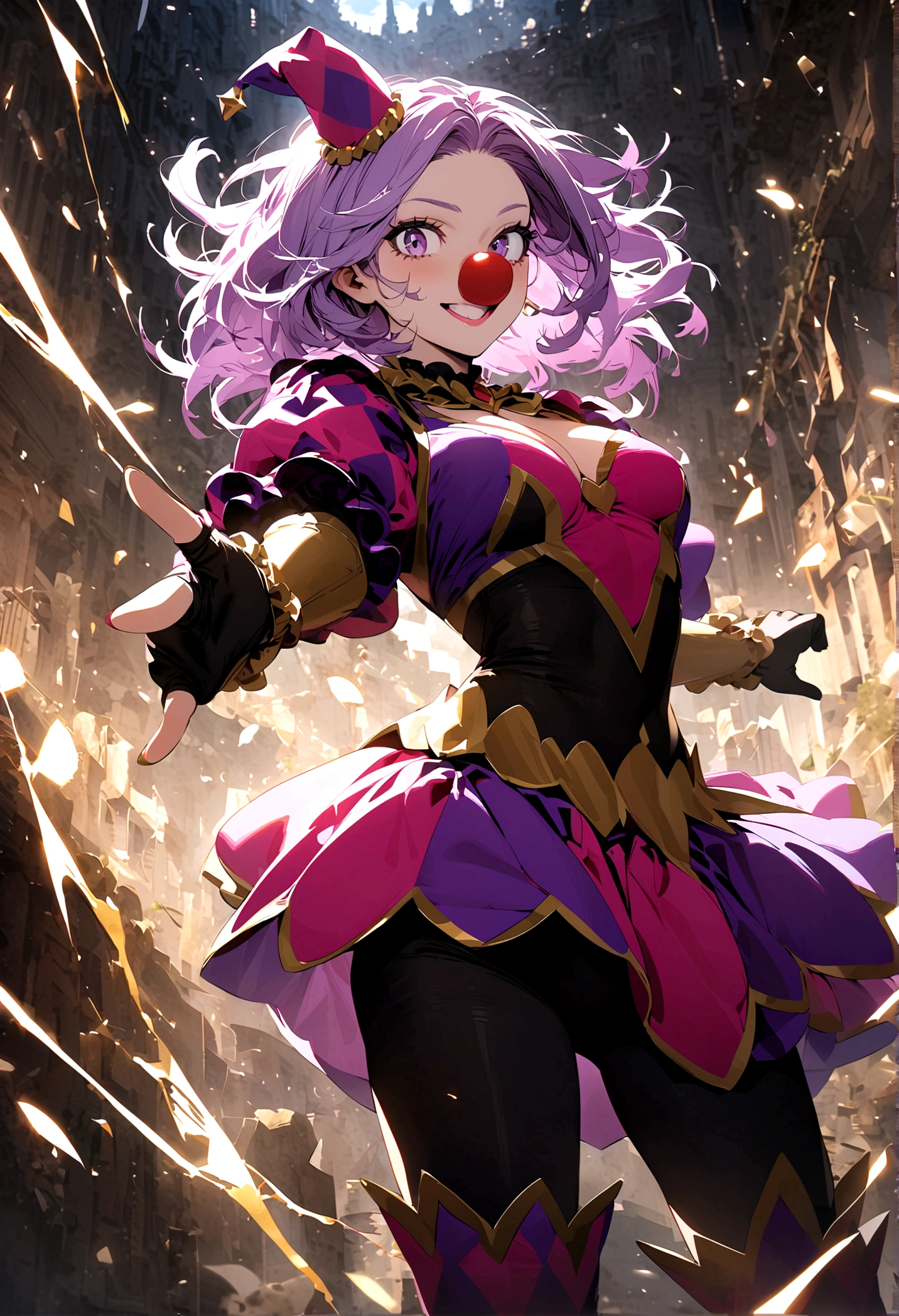 My Hero Academia Capture female with light purple hair, gold irises -  SeaArt AI