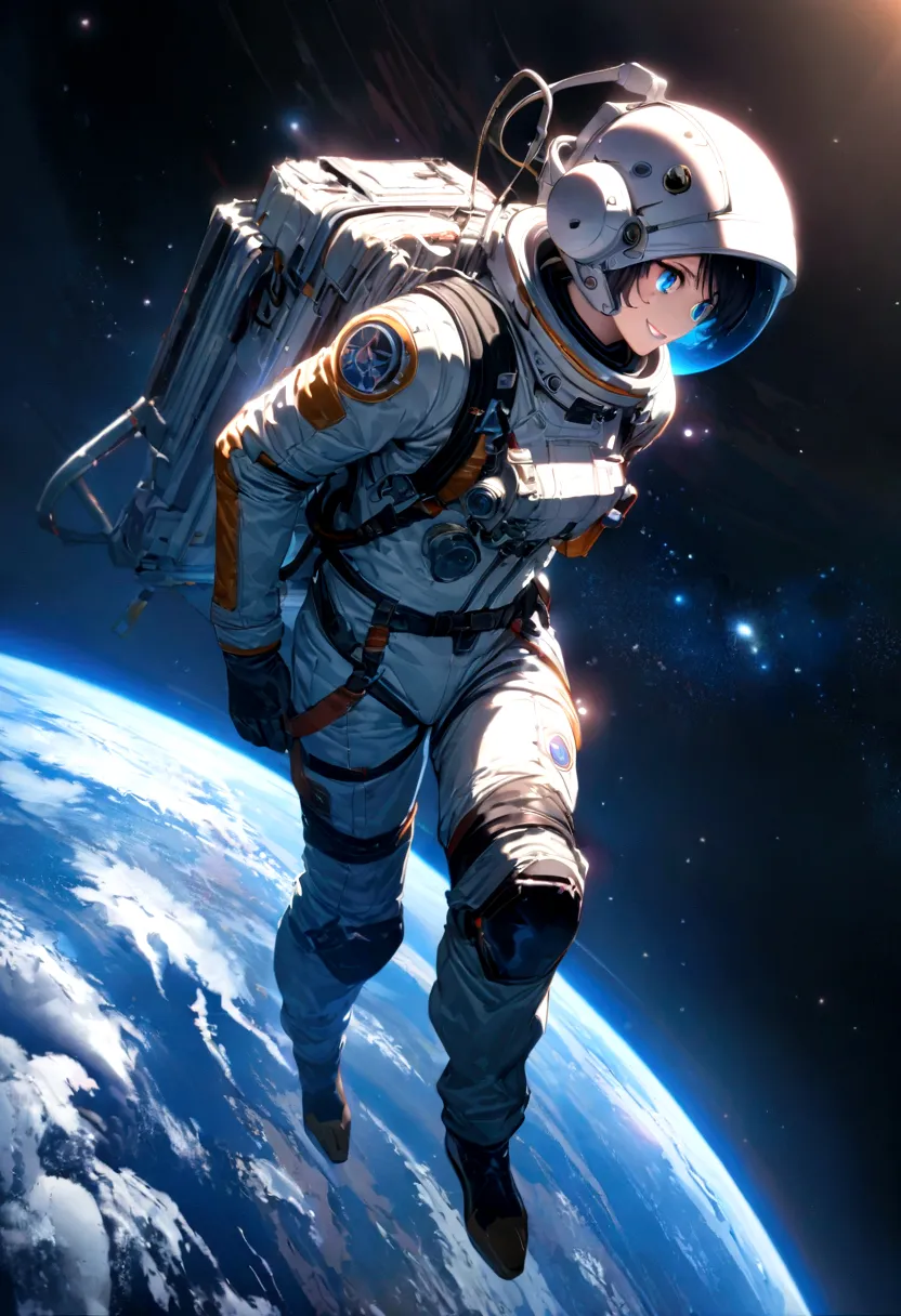 astronaut, Holy, intricate detail, Highly Detailed beautiful and aesthetic, amazing quality, (masterpiece), (high quality), wall...