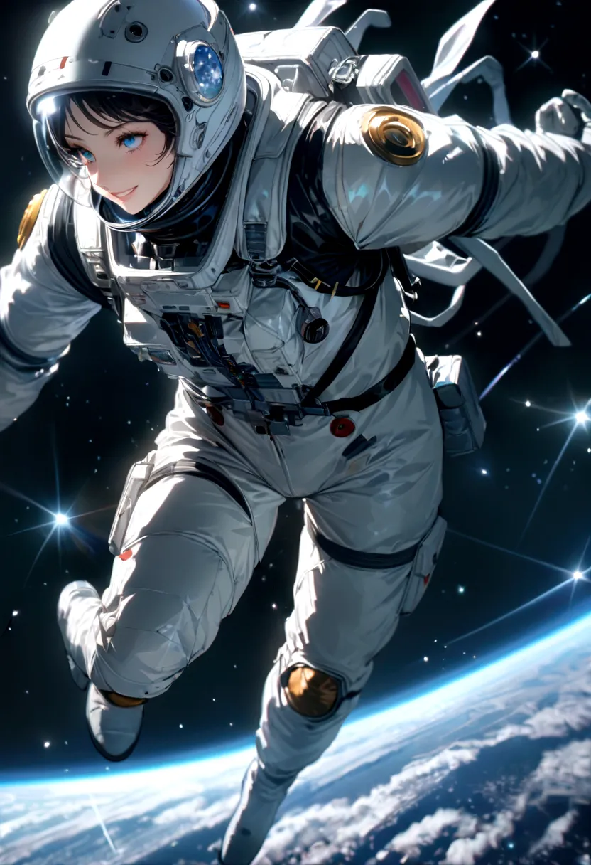 astronaut, intricate detail, Highly Detailed beautiful and aesthetic, amazing quality, (masterpiece), (high quality), wallpaper ...