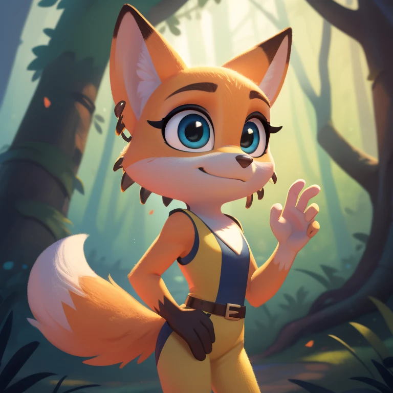 (by qupostuv35:0.8), (by siroc:0.8),
female, (Detailed face), [(thin:1.1) : small  : (fox):4], (Detailed face), (more details, detailed background:1.1), lush eyelashes, tail, in the dark forest