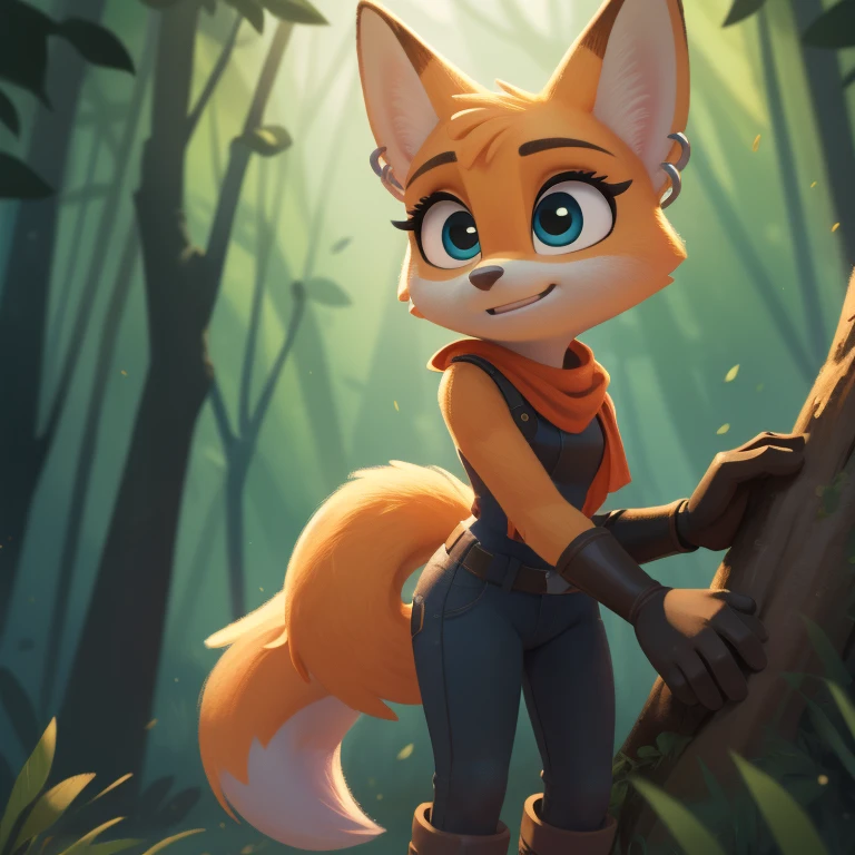 (by qupostuv35:0.8), (by siroc:0.8),
female, (Detailed face), [(thin:1.1) : small  : (fox):4], (Detailed face), (more details, detailed background:1.1), lush eyelashes, tail, in the dark forest