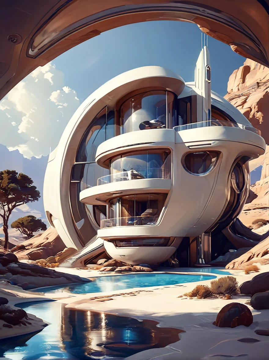 futuristisches Zuhause Science-Fiction