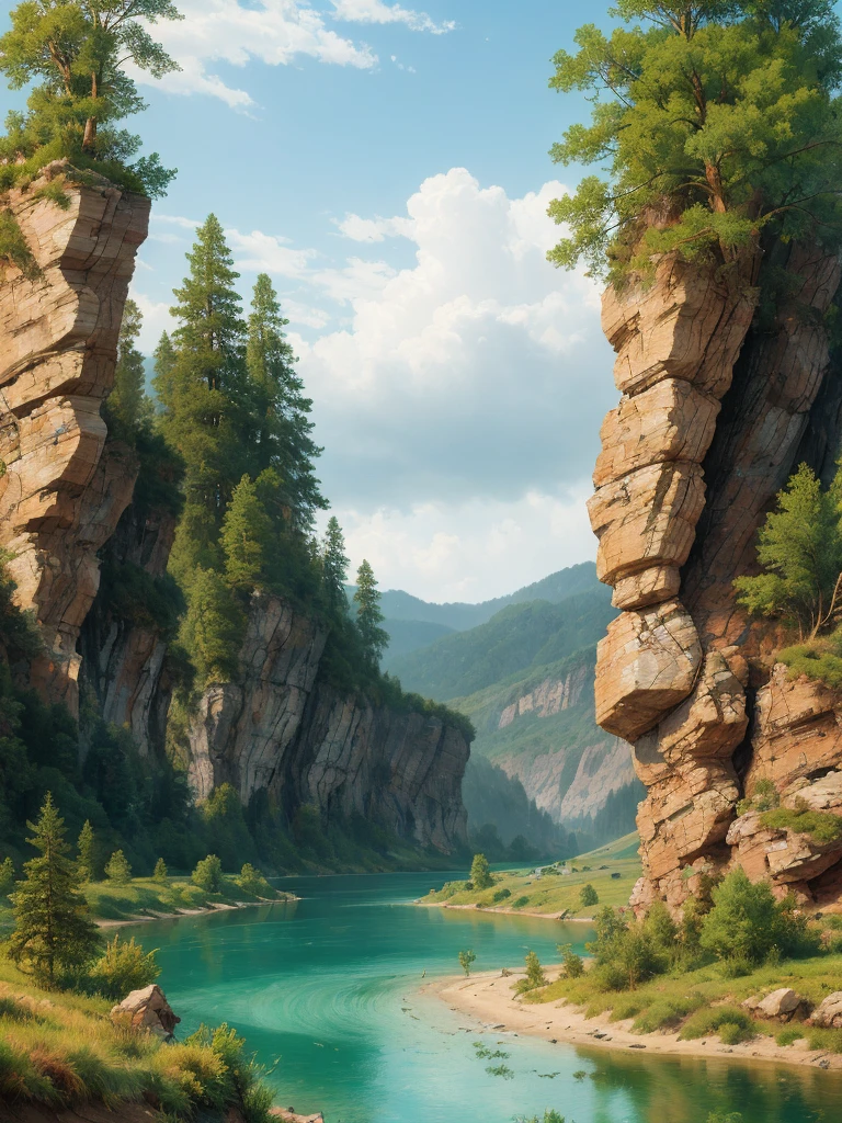 landscape,water,(extremely detailed CG unity 8k wallpaper), most beautiful artwork in the world,professional majestic oil painting,intricate, High Detail, Sharp focus, dramatic, photorealistic painting art