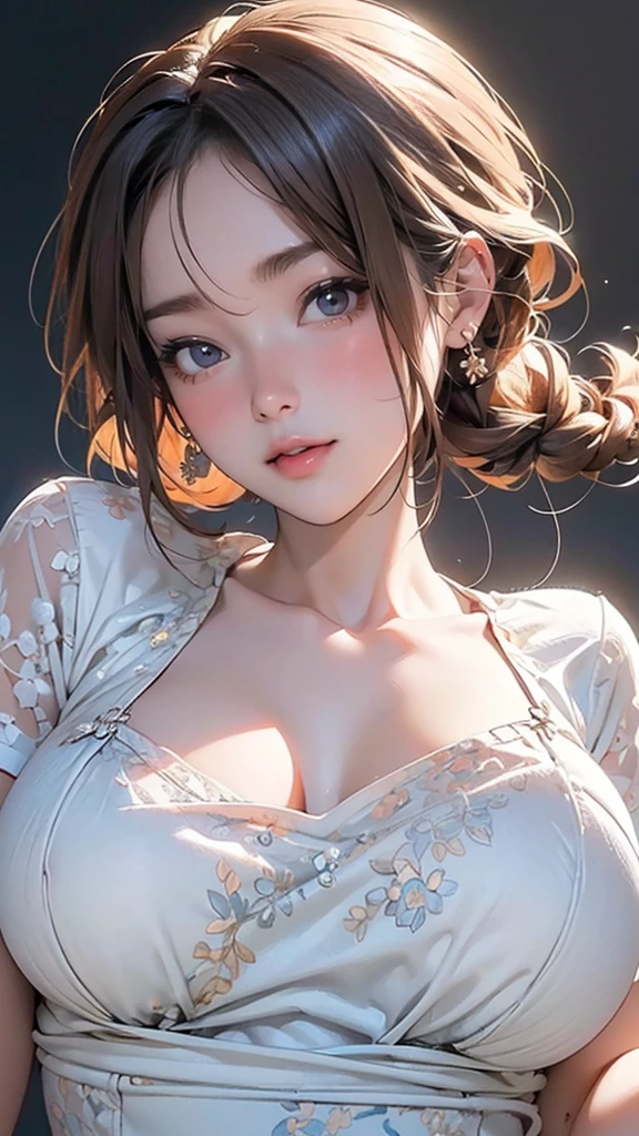 (random cute clothes),(random pose),(Thin type:1.8),(big breasts),(random hairstyle),(Highest image quality,(8k),ultra-realistic,best quality, high quality, high definition, high quality texture,high detail,beautiful detailed,fine detailed,extremely detailed cg,detailed texture,a realistic representation of the face,masterpiece,Sense of presence)