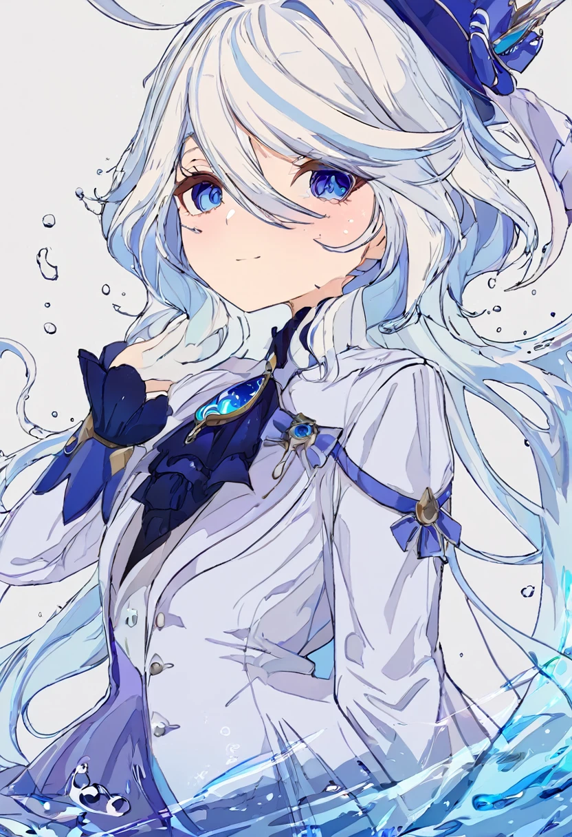 Super detailed,(Highest quality),((masterpiece)),(High resolution),original,Highly detailed 8k wallpaper,(Very delicate and beautiful),Highest_hand,アニメ,    (\Funinna\),droplet-like pupils,In the sea,In the seaに沈む,beautiful,White background