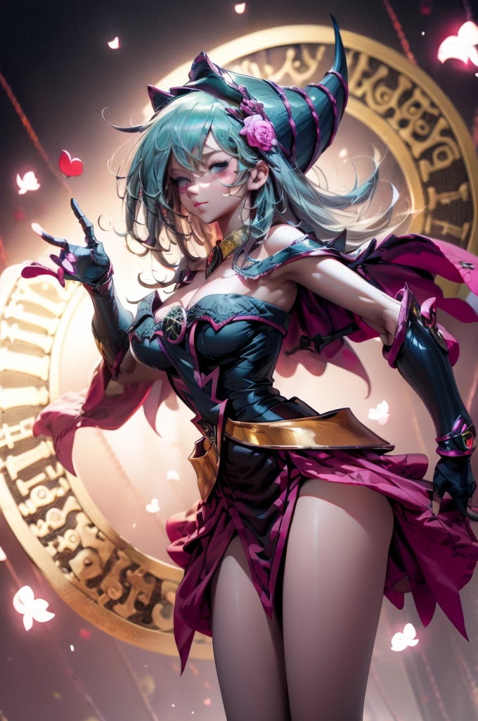 Beautiful dark mage (obra maestra: 1.2, la mejor calidad), (1 , solo), pechos grandes, (postura dinámica), (piel brillante, piel roja carmesí), piel roja carmesí, Versión de demonio sexy de chica maga oscura, piel roja, Guantes finos y de encaje., ( Cuernos de demonio pequeño:1.1), (Lilith \(acosadores oscuros\)), (cielo), franja, (joya, adorno dorado:1.15 ), pelvis grande, blue (grilletes:1.1) Chica Maga Oscura Versión Demonio Sexy. Magic circle and Corazones mágicos... Corazones mágicos