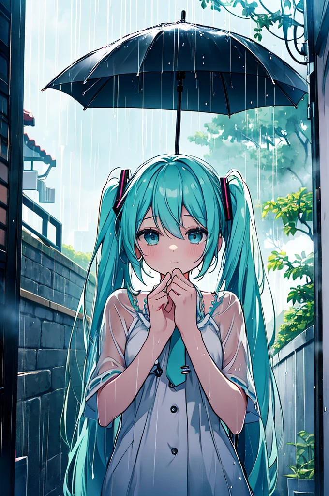 Under the Rain　Sing as if screaming　Hatsune Miku: Song of Sadness and Farewell　Chasing the dreams engraved in my heart　The sound of the rain pushes you forward　Tears in the rain　Sing as if screaming　Hatsune Miku Song of Love and Hope　I want to reach the heart of someone who is excited　This thought in the rain　Get stronger

In the rain　Sing as if screaming　Hatsune Miku: Song of Solitude and Courage　Push me forward, hold the key to open the door to tomorrow, in the rain　Believe in yourself even in the rain　Sing as if screaming　Hatsune Miku Sadness and Sorrow　With a song that blooms in my heart　Small flower in the rain　Growing in the rain　Sing as if screaming　Hatsune Miku: The Road to the Future　Dreaming about someone　Gentle feelings in the rain　Get stronger