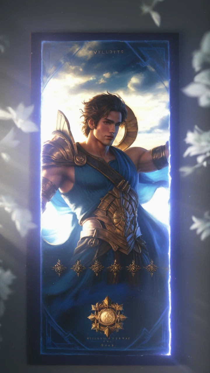 score_9, score_8_above, (1man), Artwork, best quality, high resolution, Close-up portrait, bad, Greek god, fantasy, league of legends style, beautiful figure painting, bright light, Amazing composition, front view, hdr, volumetric lighting, ultra quality, elegant, highly detailed
