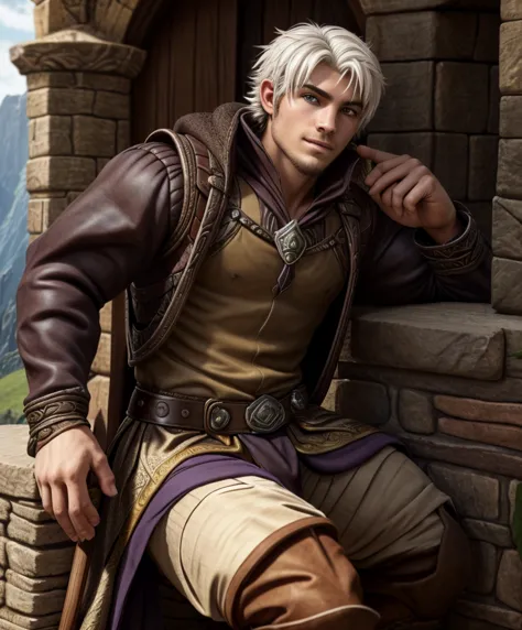 (((Luxurious white hair and sexy smirk.))) (((18 years old.))) (((18yo.))) (((Cute smirk.))) (((Single character image.))) (((1b...