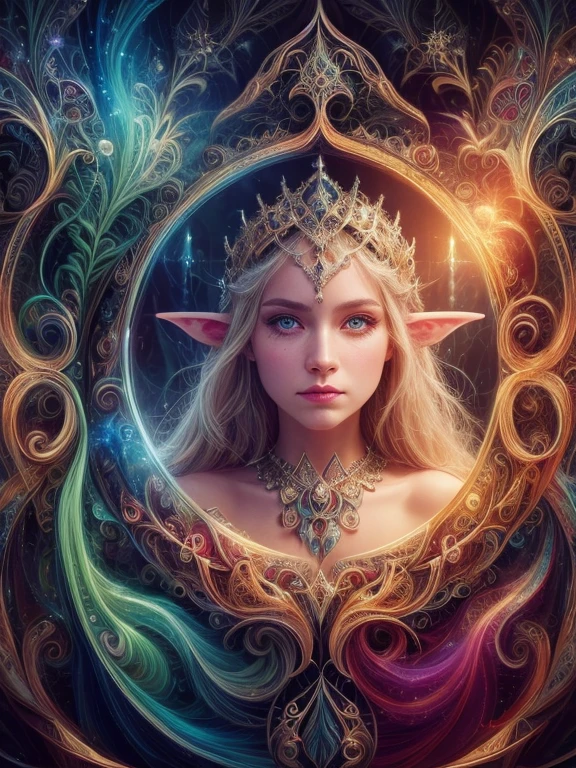 (Best quality, 4k, High-resolution, Masterpiece:1.2), Ultra-detailed, Realistic, Radiant lighting, Epoch Elves, Portraits, Fantastical colors, Fine art, Ethereal beings, Dreamlike, Whimsical creatures, Detailed facial features, Glowing eyes, Elven beauties, Ethereal glow, Mythical creatures, Harmonious composition, Dazzling colors, Stunning visual effects, Otherworldly appearance, Mesmerizing artistry, 