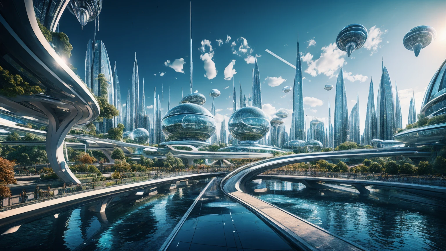 (Best quality,4K,8K,A high resolution,Masterpiece:1.2),Ultra-detailed,(Realistic,Photorealistic,photo-realistic:1.37),Futuristic floating city,Futuristic technology,Huge urban high-tech tablet platform,Airship,Floating in the sky,Futuristic city,Small airships around,High-tech hemispherical platform,Colorful lights,Advanced architecture,modernn architecture,skyscrapper,Access the cloud,Scenic beauty,view over city,Impressive design,Blend seamlessly with nature,energetic and vibrant atmosphere,Futuristic transportation system,Parking is suspended,Transparent path,Lush greenery,Sky gardens,cascading waterfalls,Magnificent skyline,reflections on the water,Sparkling river,Architectural innovation,futuristic skyscrapers,Transparent dome,The shape of the building is unusual,Elevated walkway,Impressive skyline,Glowing lights,Futuristic technology,Minimalist design,Scenic spots,Panoramic view,Cloud Piercing Tower,Vibrant colors,epic sunrise,epic sunset,Dazzling light display,magical ambiance,The future city,Urban Utopia,LuxuryLifestyle,Innovative energy,sustainable development,Smart city technology,Advanced infrastructure,Tranquil atmosphere,Nature and technology live in harmony,Awesome cityscape,Unprecedented urban planning,Architecture connects seamlessly with nature,High-tech metropolis,A cutting-edge engineering marvel,The future of urban living,Visionary architectural concept,Energy-efficient buildings,Harmony with the environment,A city floating above the clouds,Utopian dreams become reality,The possibilities are endless,State-of-the-art transportation network,Green energy integration,Innovative materials,Impressive holographic display,Advanced communication system,Breathtaking aerial view,Quiet and peaceful environment,Modernist aesthetics,Ethereal beauty