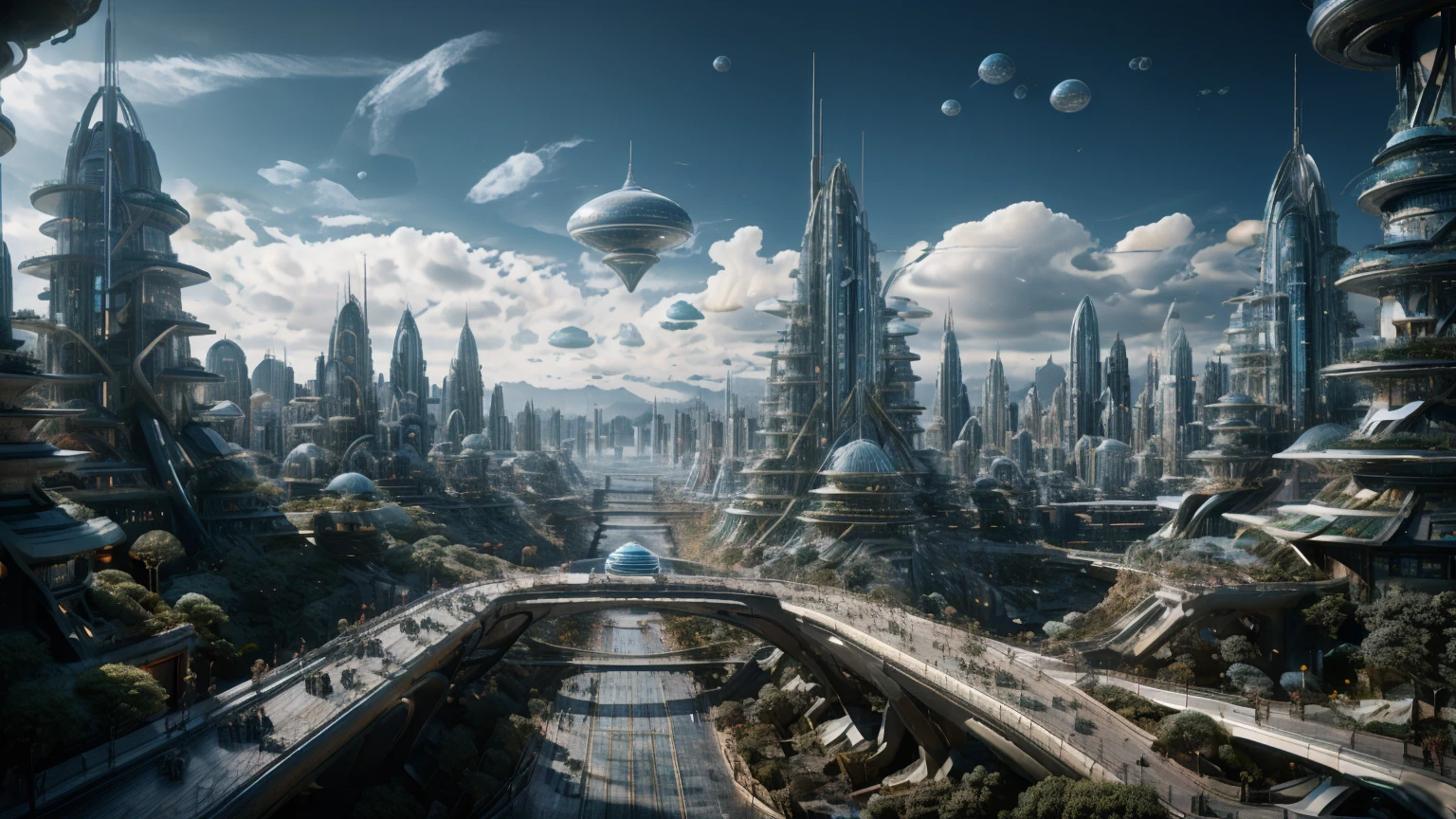 (Best quality,4K,8K,A high resolution,Masterpiece:1.2),Ultra-detailed,(Realistic,Photorealistic,photo-realistic:1.37),Futuristic floating city,Futuristic technology,Huge urban high-tech tablet platform,Airship,Floating in the sky,Futuristic city,Small airships around,High-tech hemispherical platform,Colorful lights,Advanced architecture,modernn architecture,skyscrapper,Access the cloud,Scenic beauty,view over city,Impressive design,Blend seamlessly with nature,energetic and vibrant atmosphere,Futuristic transportation system,Parking is suspended,Transparent path,Lush greenery,Sky gardens,cascading waterfalls,Magnificent skyline,reflections on the water,Sparkling river,Architectural innovation,futuristic skyscrapers,Transparent dome,The shape of the building is unusual,Elevated walkway,Impressive skyline,Glowing lights,Futuristic technology,Minimalist design,Scenic spots,Panoramic view,Cloud Piercing Tower,Vibrant colors,epic sunrise,epic sunset,Dazzling light display,magical ambiance,The future city,Urban Utopia,LuxuryLifestyle,Innovative energy,sustainable development,Smart city technology,Advanced infrastructure,Tranquil atmosphere,Nature and technology live in harmony,Awesome cityscape,Unprecedented urban planning,Architecture connects seamlessly with nature,High-tech metropolis,A cutting-edge engineering marvel,The future of urban living,Visionary architectural concept,Energy-efficient buildings,Harmony with the environment,A city floating above the clouds,Utopian dreams become reality,The possibilities are endless,State-of-the-art transportation network,Green energy integration,Innovative materials,Impressive holographic display,Advanced communication system,Breathtaking aerial view,Quiet and peaceful environment,Modernist aesthetics,Ethereal beauty