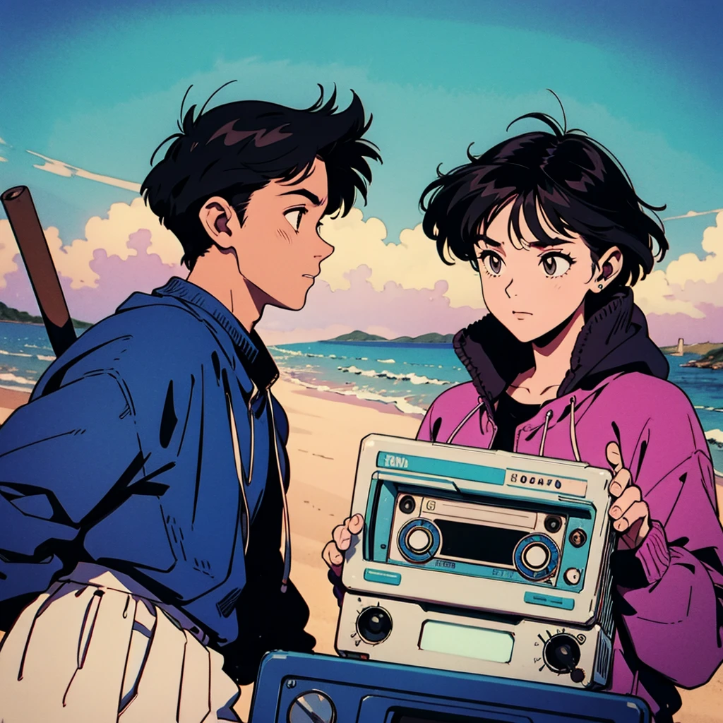 Horizontal cassette tape,Deformed hands,Cassette tapes floating in the air,Cover your eyes with cassette tape.Two people,Cassette tapes that are too big