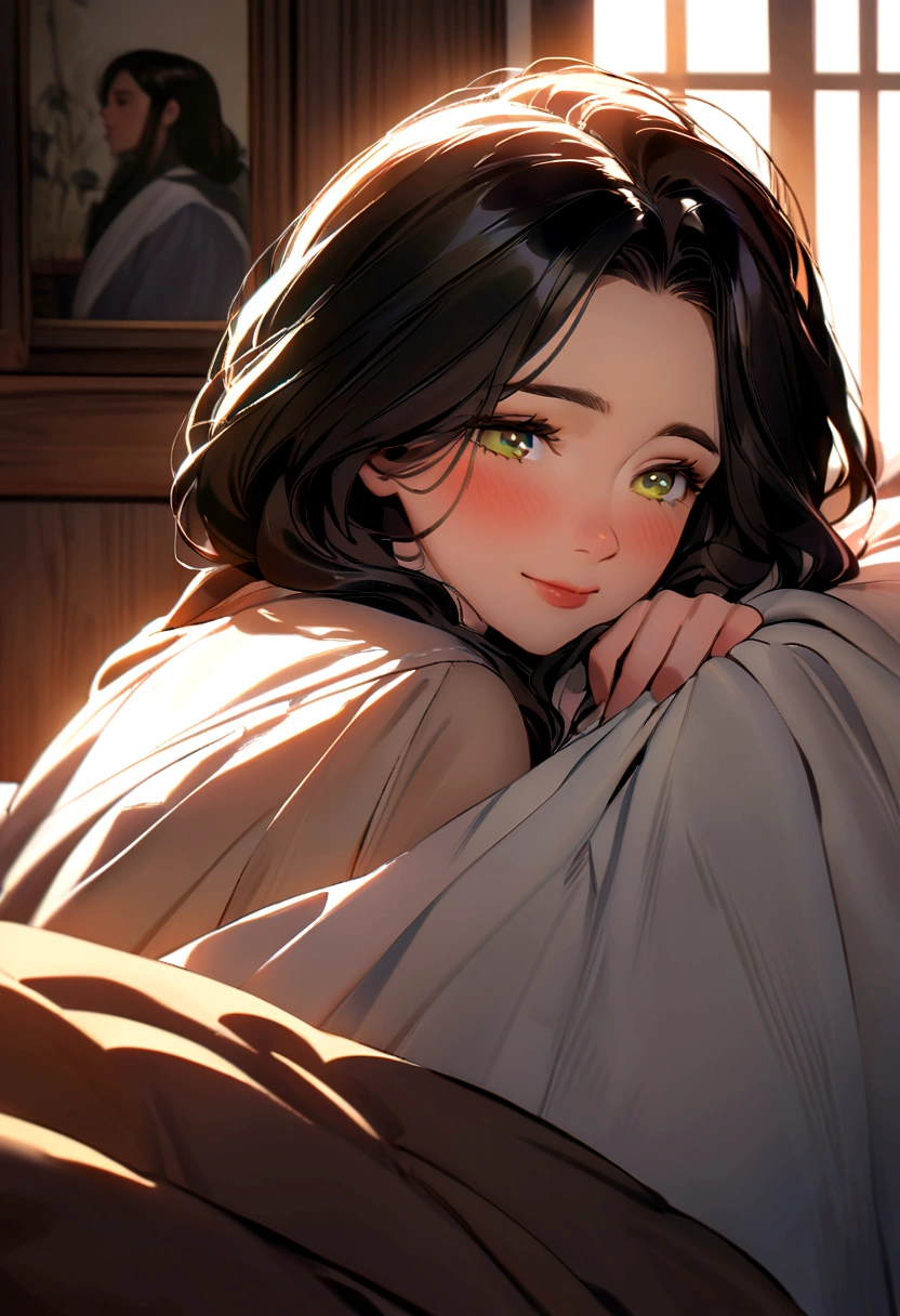 Cute and adorable Aunt Cass, nestled in her bed, is depicted in a  masterpiece of - SeaArt AI