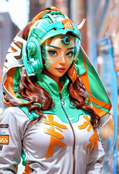  Latina or 24 years of age. Nymph characteristics: cute, beautiful eyes, glass digital face shield, eyes goggles, cyber goggles....