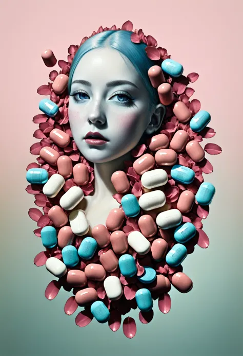 paracuntamol, pills, for fools, 8k, extremely detailed, marco mazzoni