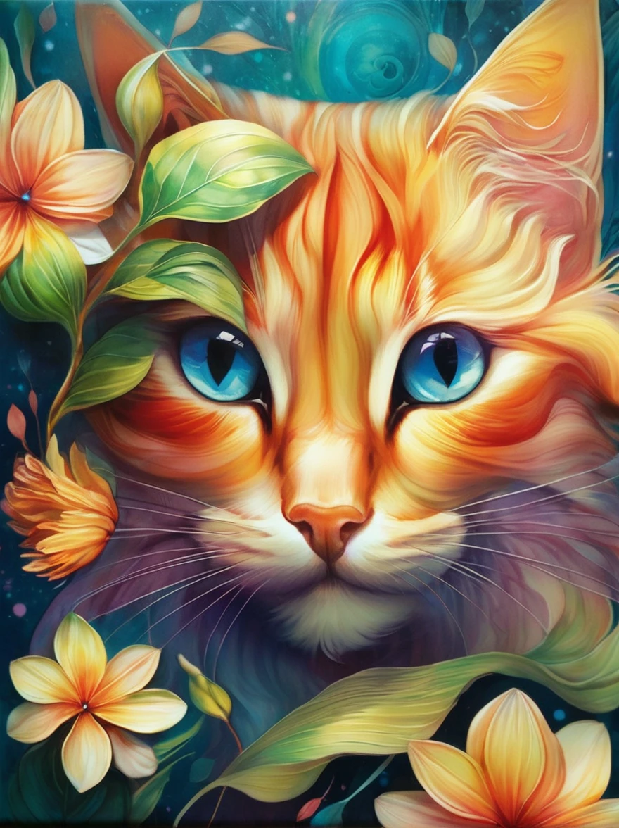 feline animal painting, Anna Dittmann