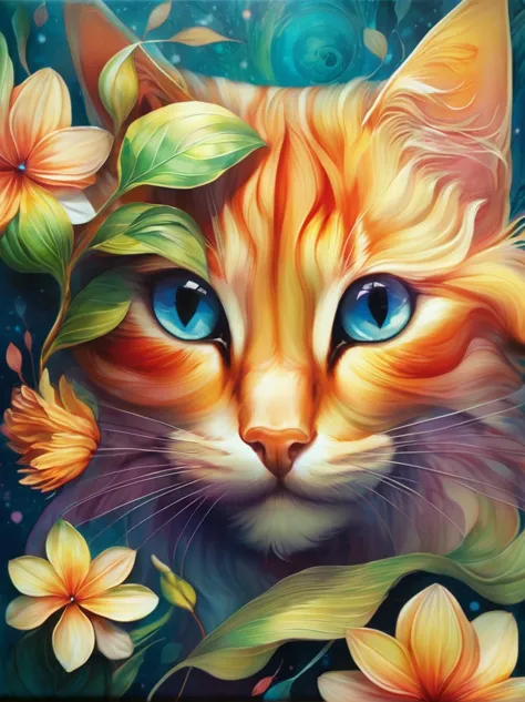 feline animal painting, anna dittmann