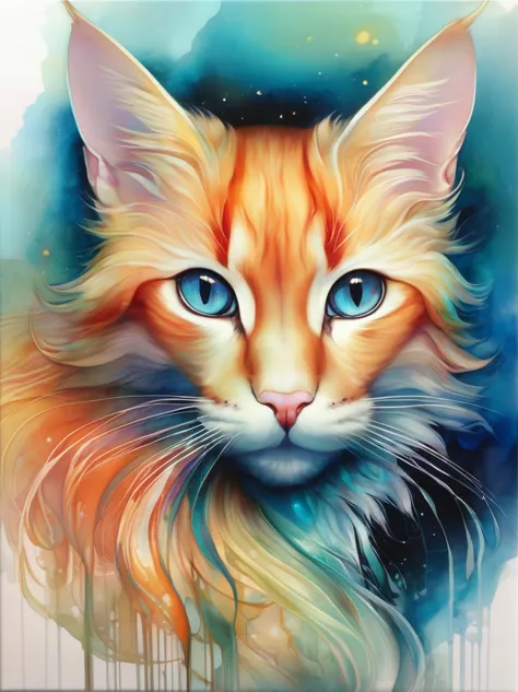 feline animal painting, anna dittmann