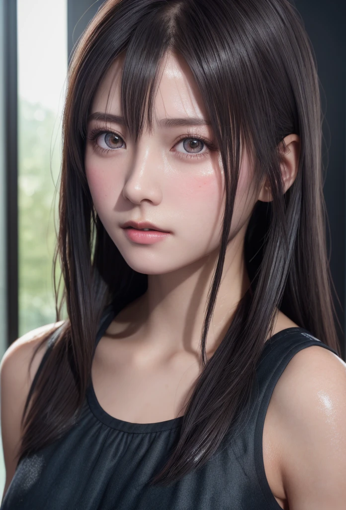 high quality picture, masutepiece, detailed hair texture, Detailed skin texture, Detailed Cloth Texture, 8K, Add fabric details, ultra detailed skin texture, ultra detailed photographic, Skin pores, Portrait of a girl, Shy, blush, Wet, transparent, (masterpiece, Best Quality), Soft Light, Cinematic composition, Cinematic Light