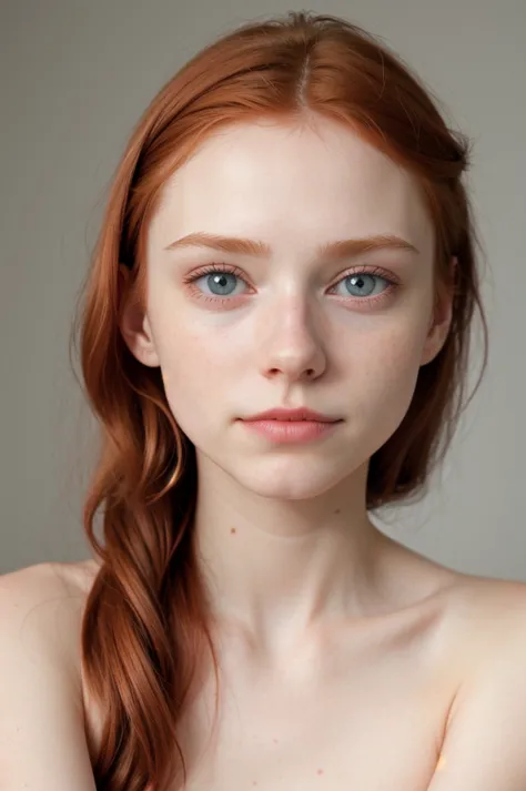 raw photo,close up, (18yo skinny redhead girl:1.2), cheek dimples, blushing, graphic eyeliner, rouge, (lipstick:0.6), (choker:0....