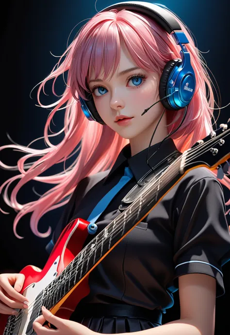 1girl, ((Movie Light)) Colorful, super detailed. incredible light complicated details Best quality (8k uniform CG wallpapers, ve...