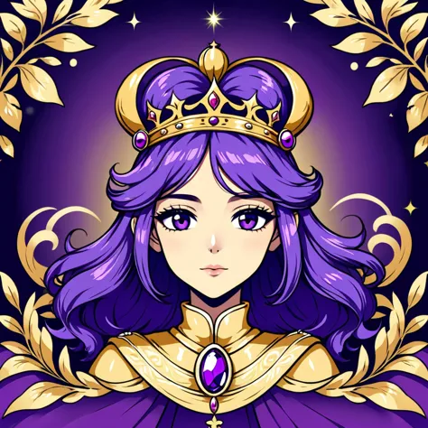 a gold crown with a laurel and a crown on top, vector art inspired by prince hoare, cg society contest winner, art nouveau, roya...